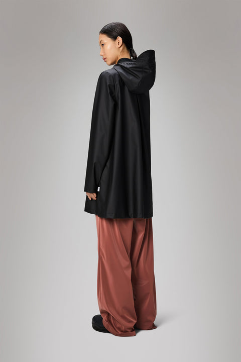 IMPERMEABILE A-LINE W JACKET L W3 18050 RAINS BLACK