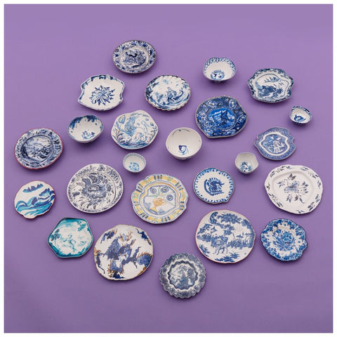 PIATTO DESSERT CLASSIC ON ACID Cm.21 h.2,4-MELTING LANDSCAPE ART.11233 SELETTI