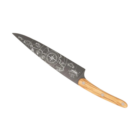 COLTELLO DA CHEF TITANIUM FINISH OLIVEWOOD SAPOREM MUNDI DEEJO