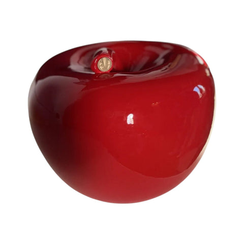 EVA MELA IN CERAMICA GRANDE MONOCOLOR LUCIDA ROSSO