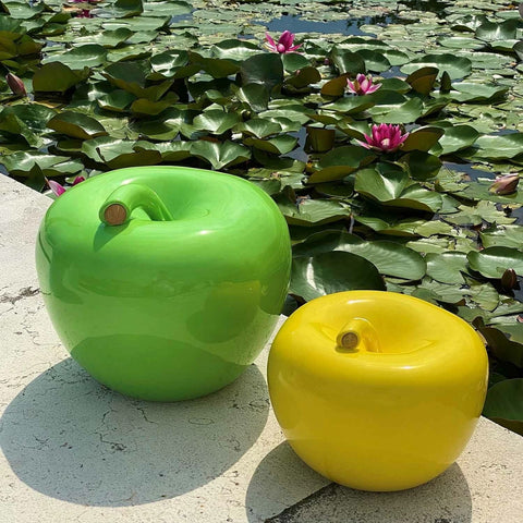 EVA MELA IN CERAMICA MONOCOLOR LUCIDA GRANDE VERDE MELA