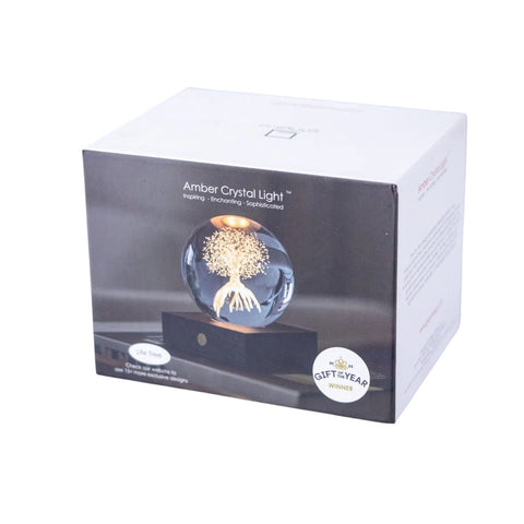 AMBER CRYSTAL LIGHT 3D LIFE TREE ART. G025LT GINGKO