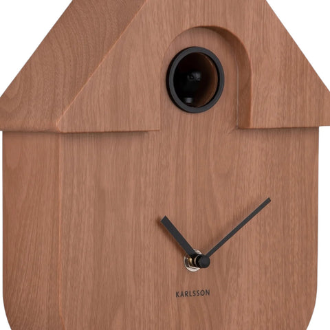 OROLOGIO WALL COLCK MODERN CUCKOO KA5964DW DARK WOOD PRINT KARLSSON