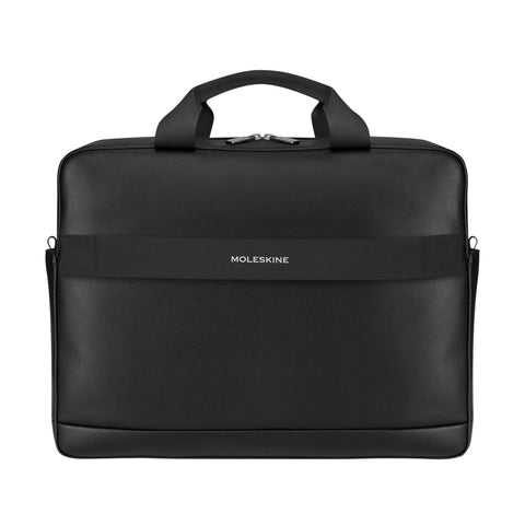 BORSA CLASSIC 2.0 SLIM BRIEFCASE BLACK MOLESKINE