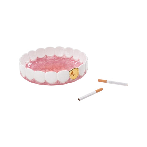 SELETTI ASHTRAY IN DOLOMITE HOLY SMOKES BLOW DIAM. CM. 20 H. 5.5