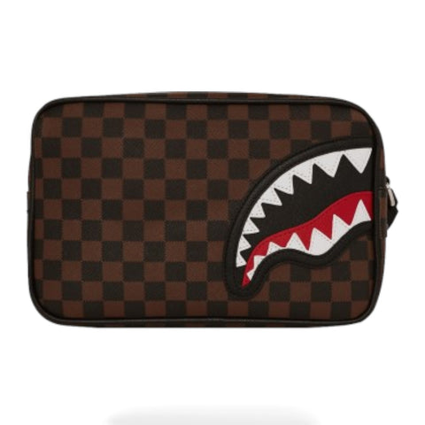 SAWTOOTH SHARKS IN PARIS TOILETRY BRICK 910B7840NSZ SPRAYGROUND BROWN