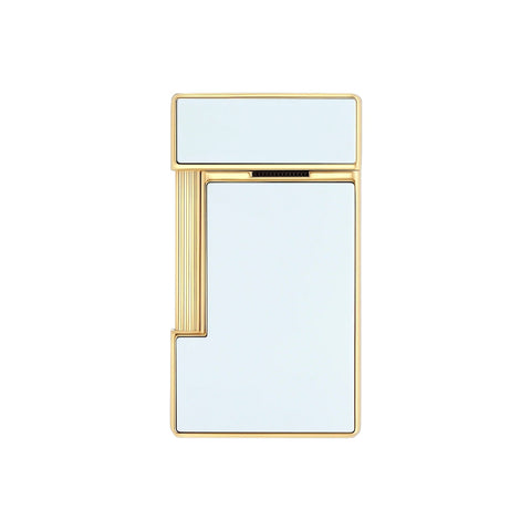 ACCENDINO LI SLIMMY ART. 028224 WHITE LACQUER GOLDEN S.T. DUPONT