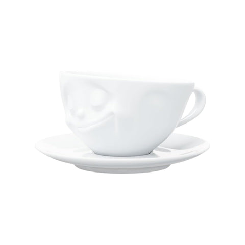 TAZZA COFFEE CUP HAPPY T014301 TASSEN WHITE