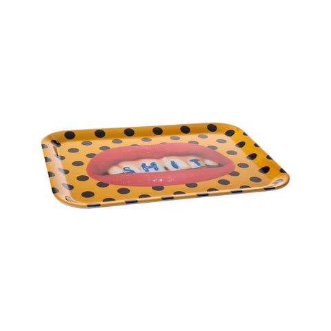 "SELETTI MELAMINE TRAY 32X43,5 SHIT ART 19032"
