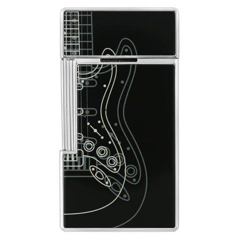 ACCENDINO LI BIGGY FENDER 025025 S.T. DUPONT BLK/CHROME