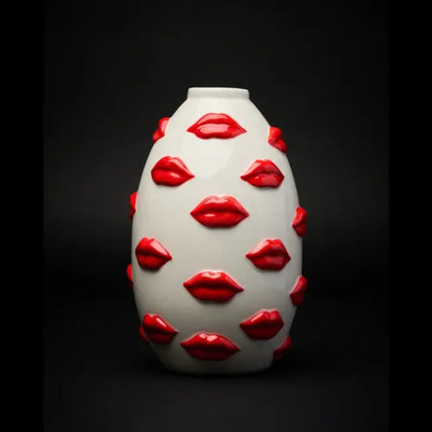 VASO MOUTH RED 22 CM ART. VASE22-1208 BLOGO DESIGN