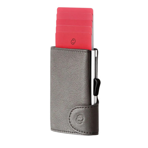 PORTAFOGLIO SINGLE COIN CLASSIC LEATHER FOG C-SECURE