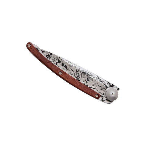 COLTELLINO TASCABILE TITANIUM CORAL WOOD MUSHROOM ART. 1CB000088