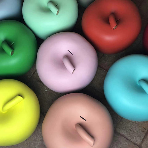 EVA MELA IN CERAMICA PICCOLA MONOCOLOR MATT GIALLO COLZA