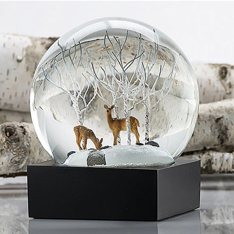 COOL SNOW GLOBE DEER IN WOODS CS122-DEER