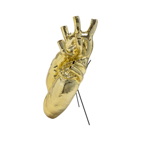 SELETTI LOVE IN BLOOM GIANT GOLD RESIN VASE ART 09926