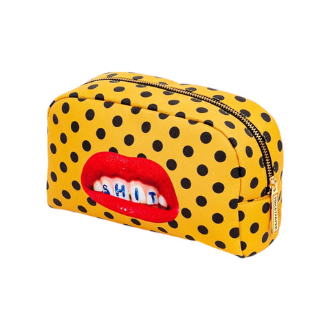 BEAUTY CASE PRINTED IN PU TOILETPAPER CM.23X8XH13 SHIT SELETTI