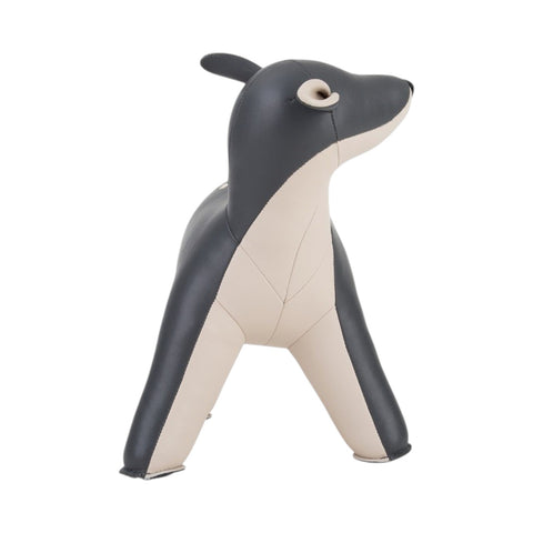 "ZUNY DEER LUKE DARK GRAY DOORSTOP"