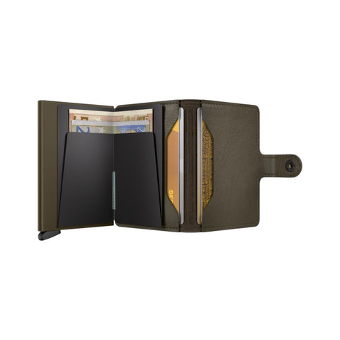 PORTAFOGLIO MINIWALLET EMBOSSED LINES MEI-CEDER+ GREEN SECRID