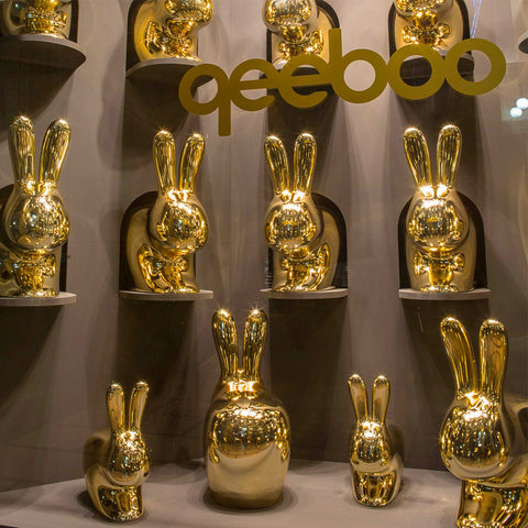 SEDIA RABBIT CHAIR 90004BR-S QEEBOO METAL FINISH GOLD