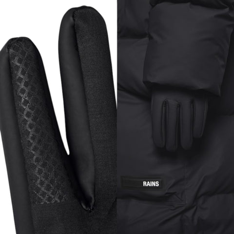 GUANTI GLOVES W1T1 L 16720 RAINS BLACK