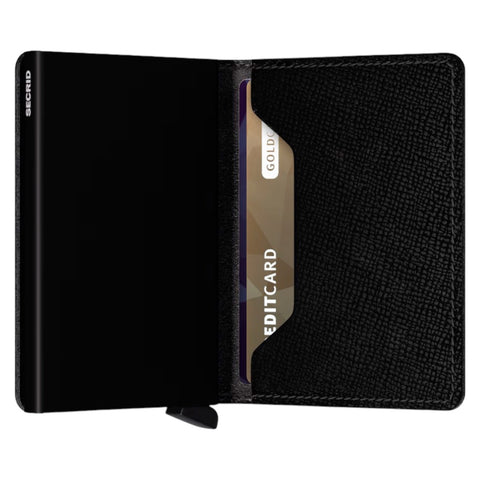 PORTAFOGLIO SLIMWALLET CRISPLE BLACK SECRID