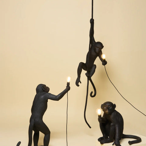 LAMPADA MONKEY OUTDOOR CON CORDA 14923 SELETTI BLACK