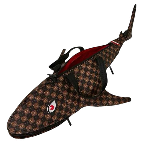 BORSA DUFFLE SHARKS IN PARIS WTF BUBBLE 910D9486NSZ BROWN SPRAYGROUND