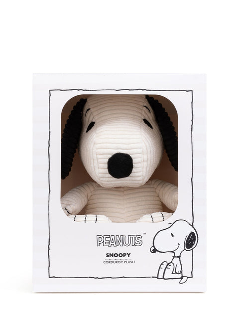 SNOOPY ECO COUDUROY IN GIFTBOX 27CM - 11'' WHITE
