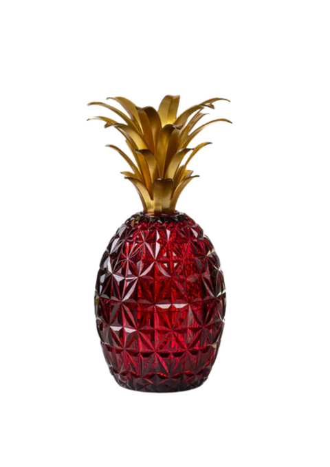 VASO MELISSA ANANAS RUBINO FOGLIA ORO MARIO LUCA GIUSTI RED