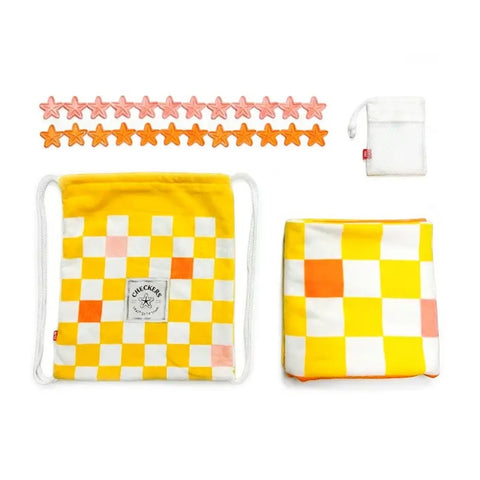 ASCIUGAMANO DA SPIAGGIA CON GIOCO TIC-TAC-TOE ART. 28271 GIALLO BALVI