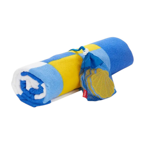 ASCIUGAMANO DA SPIAGGIA CON GIOCO TIC-TAC-TOE ART. 28274 BLU BALVI