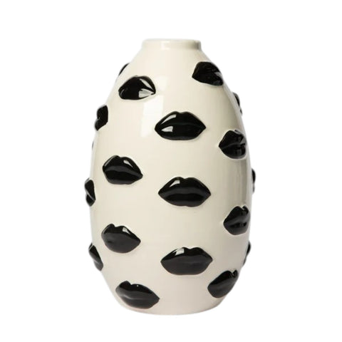 VASO MOUTH BLACK 22 CM ART. VASE22-1209 BLOGO