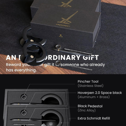 HOVERPEN INTERSTELLAR SPACE BLACK/18K GOLD PLATED SHINTE101 NOVIUM