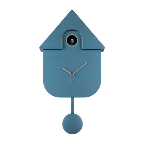 OROLOGIO WALL CLOCK MODERN CUCKOO KA5867DB METALLIC DARK BLUE KARLSSON