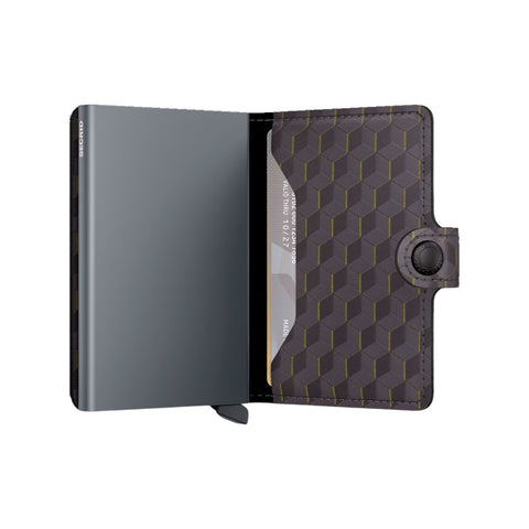 PORTAFOGLI MINIWALLET OPTICAL MOP SECRID GREY-YELLOW