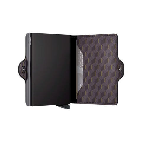 PORTAFOGLIO TWINWALLET OPTICAL-TOP SECRID GREY YELLOW