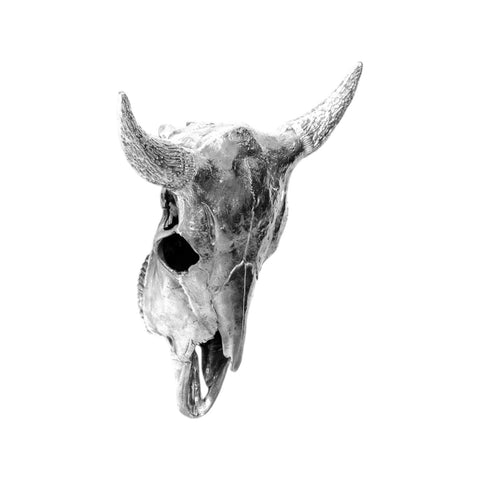 SCULTURA WUNDERKAMMER BISON SKULL 10899 SELETTI GREY