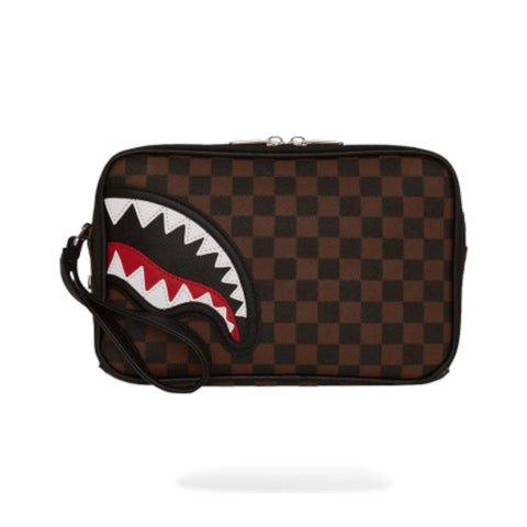 SAWTOOTH SHARKS IN PARIS TOILETRY BRICK 910B7840NSZ SPRAYGROUND BROWN