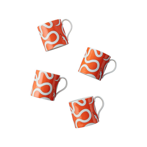 SET 4 TAZZE EDEN 33119 JONATHAN ADLER ORANGE