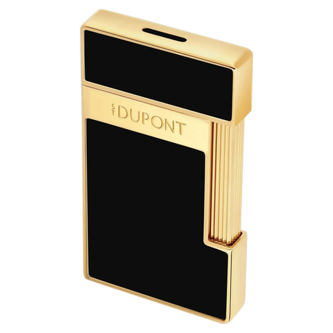 ACCENDINO LI SLIMMY BLACK LACQUER/GOLDEN 028222 S.T. DUPONT