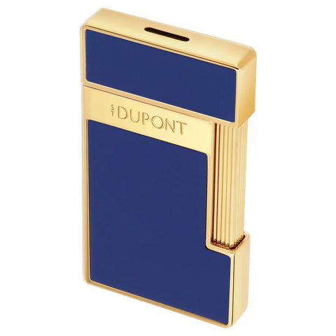 ACCENDINO LI SLIMMY BLUE LACQUER/GOLDEN 028225 S.T. DUPONT