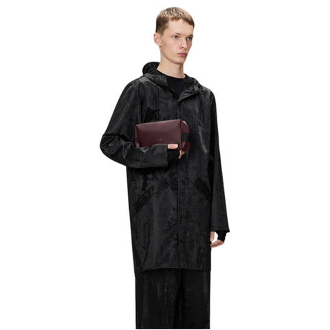 BEAUTY WASH BAG SMALL W3 15580 RAINS DEPTH BORDEAUX