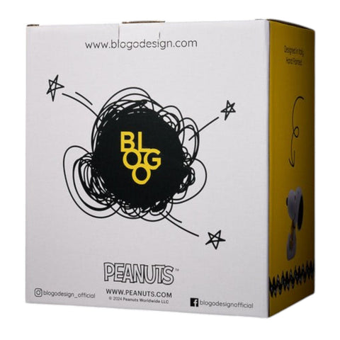 SNOOPY WOODSTOCK SNOO12-1206 12CM BLOGO DESIGN BLACK