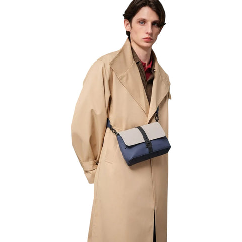 BORSETTA TRACOLLA DARK BLUE / TAUPE ART. SPCBBT GASTON LUGA