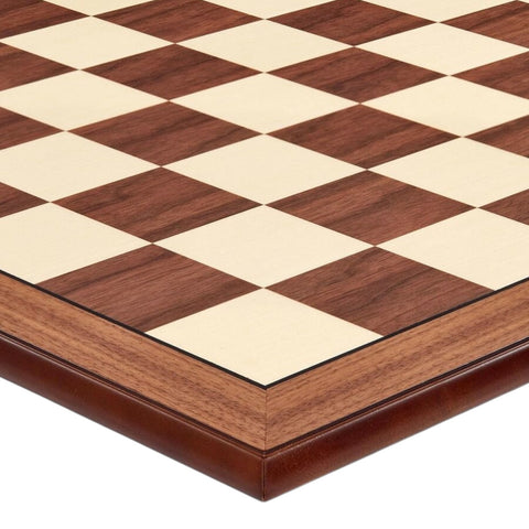 SCACCHIERA NOCE ACERO 52 CM BORDO ARROTONDATO 804555 WOOD DAL NEGRO