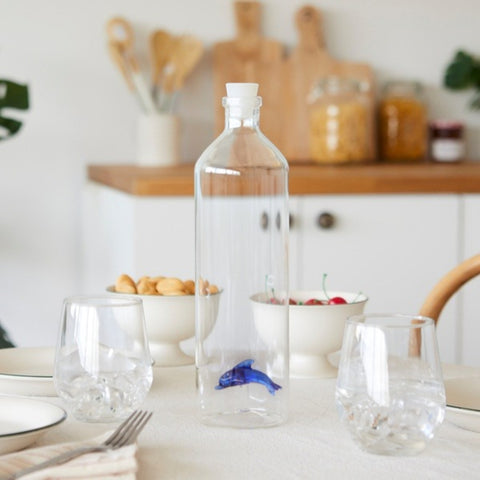 BALVI BOTTLE 1.2 LT BOROSYLLIC GLASS DOLPHIN ART 26545