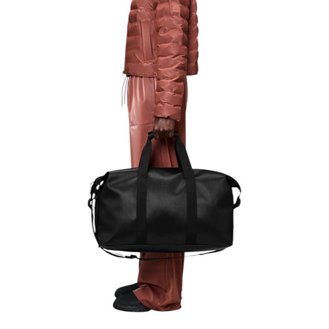 BORSONE HILO WEEKEND BAG W3 14200 RAINS BLACK GRAIN