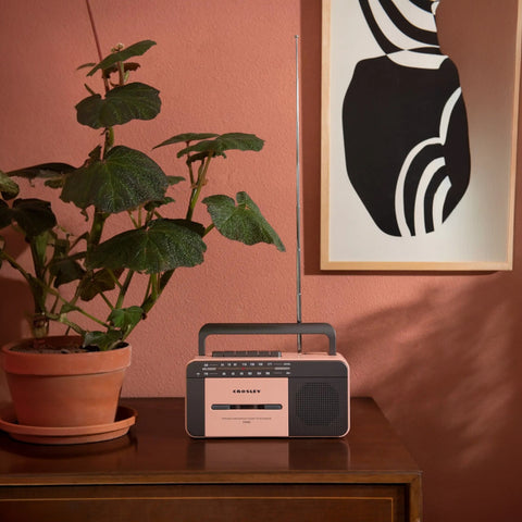 LETTORE CASSETTE E RADIO PLAYER CT102A-RO4 ROSA CROSLEY