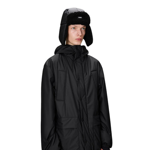 CAPPELLO FLEECE TRAPPER HAT S/M W2T3 20660 RAINS BLACK